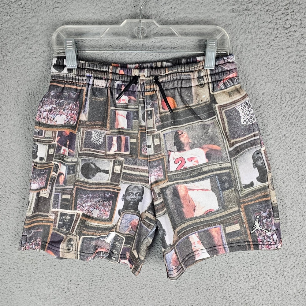 Jordan Shorts Kids M Multicolor TV Collage Fleece Michael Jordan 95A851-023